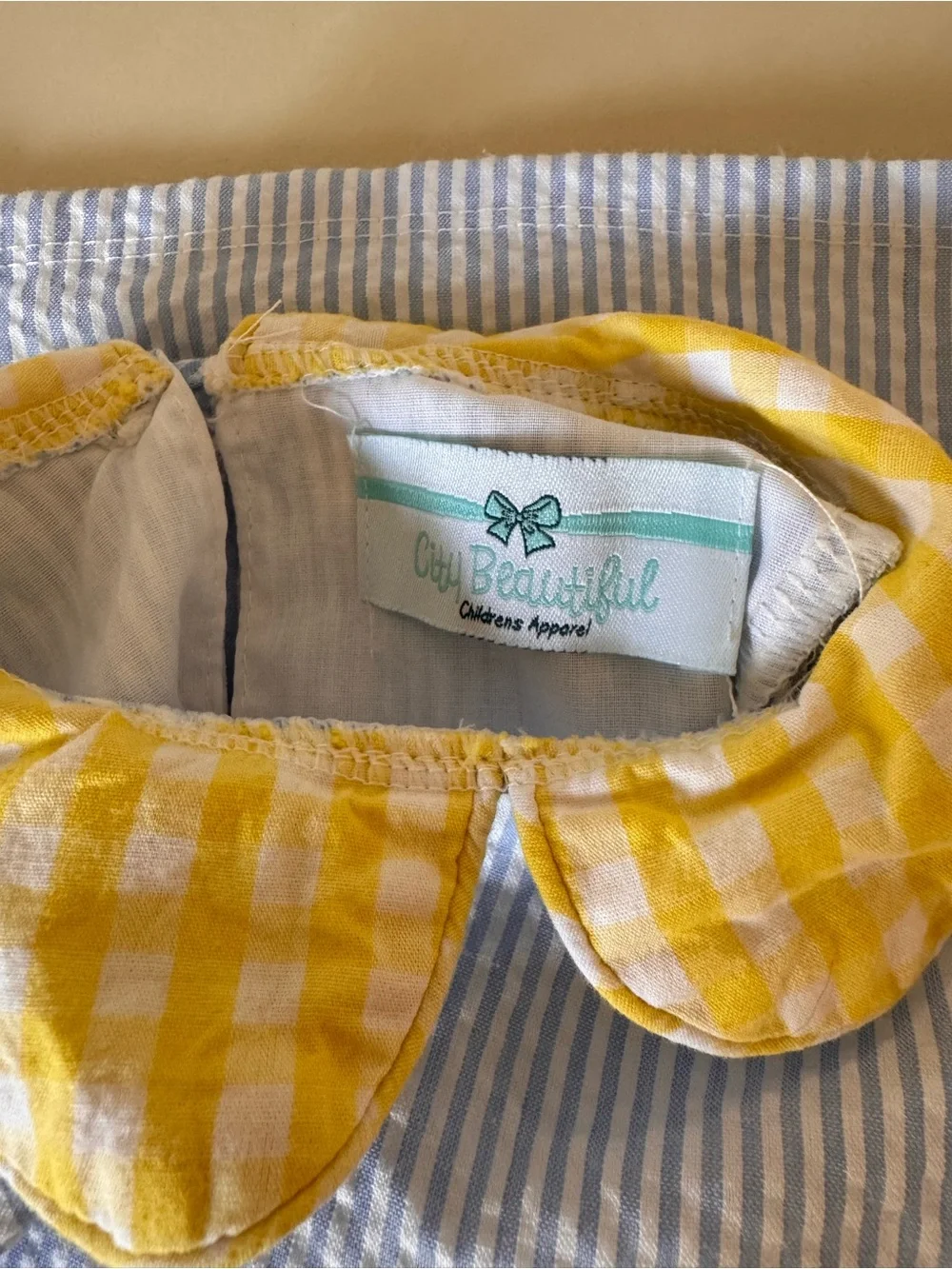 Baby Girl Sun Applique Short Set - Yellow & Blue